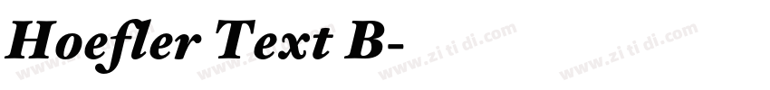 Hoefler Text B字体转换